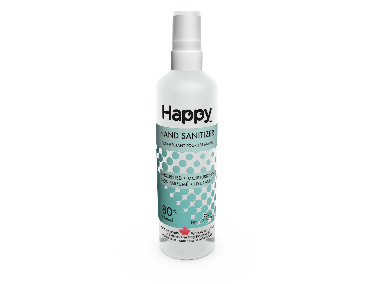HAPPY 80% HAND SANITIZER SPRAY - UNSCENTED