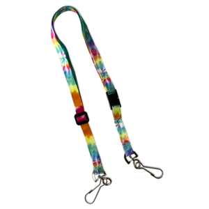 HAPPY ADJUSTABLE LANYARD ~ TIE DYE