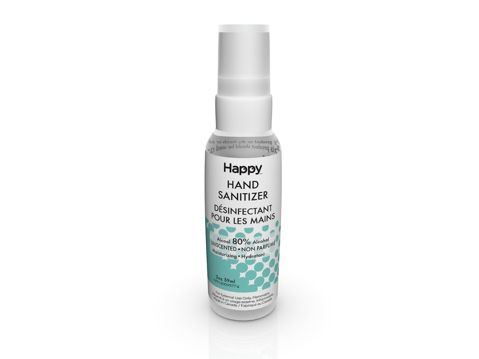 HAPPY 80% HAND SANITIZER SPRAY - UNSCENTED