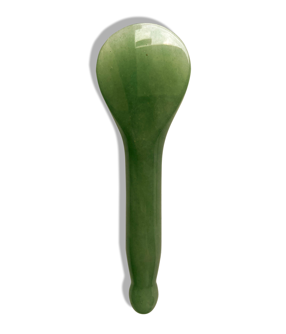 HAPPY SPOON GUA SHA ACUPRESSURE TOOL - JADE