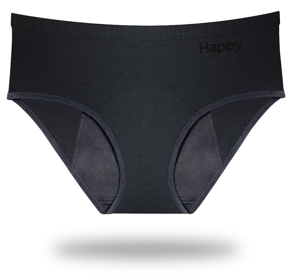 Happy Reusable Bamboo Period Underwear KANTA Black