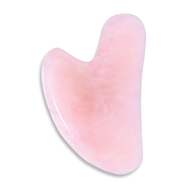 HAPPY GUA SHA HEART - ROSE QUARTZ