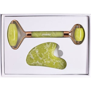 Happy Roller & Gua Sha Set - Jade