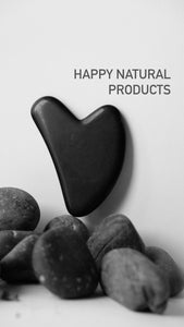 HAPPY GUA SHA HEART ~ OBSIDIAN